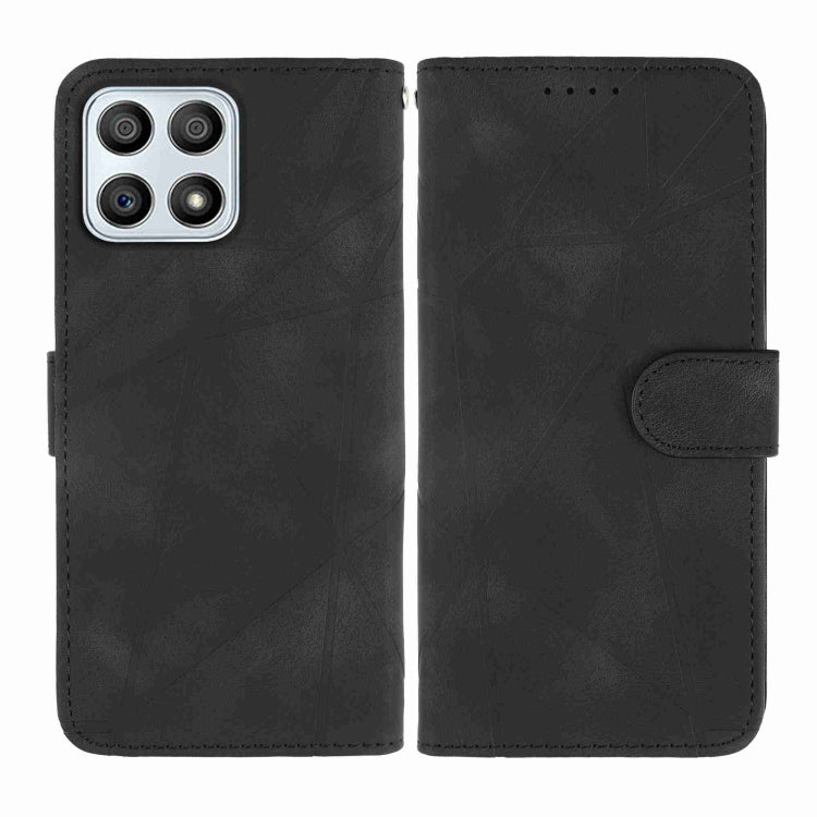 For Honor X30i Skin Feel Geometric Lines Leather Phone Case