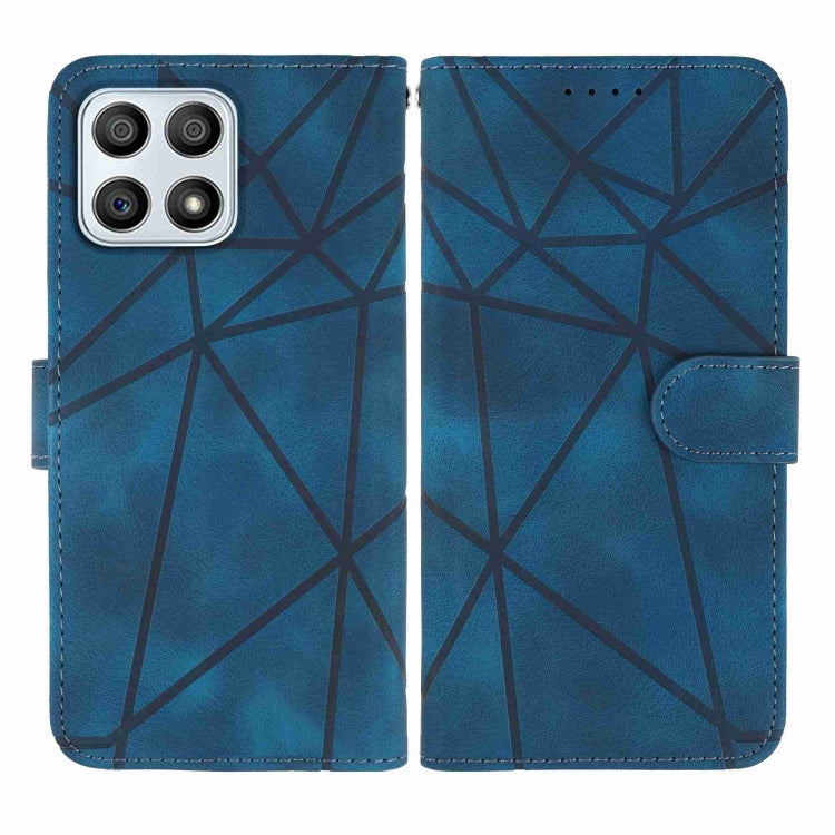 For Honor X30i Skin Feel Geometric Lines Leather Phone Case