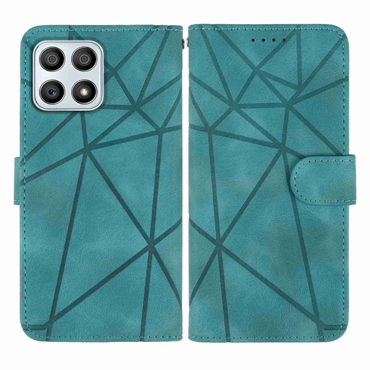 For Honor X30i Skin Feel Geometric Lines Leather Phone Case