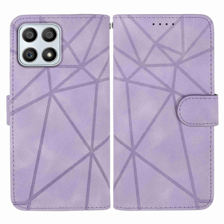 For Honor X30i Skin Feel Geometric Lines Leather Phone Case