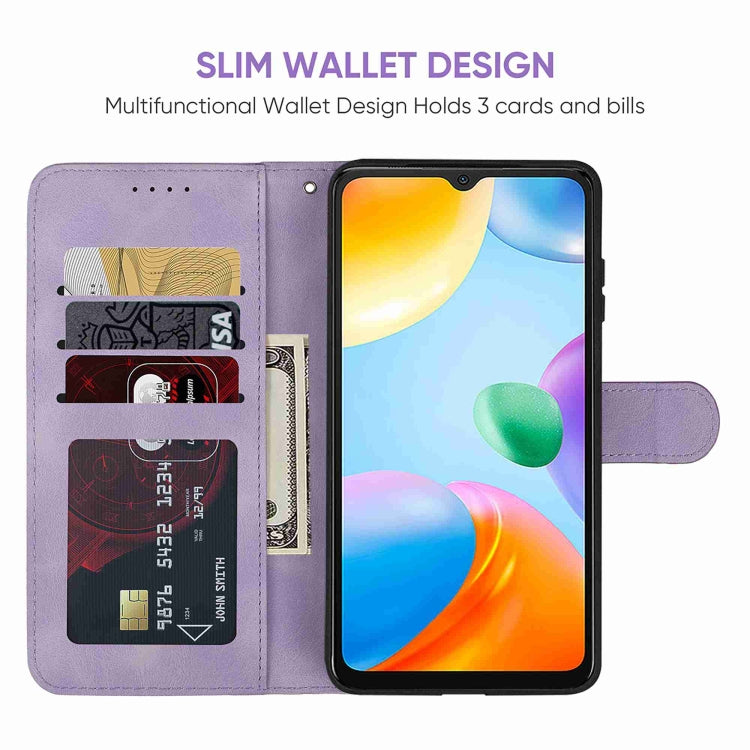 For Xiaomi Redmi 10C Skin Feel Geometric Lines Leather Phone Case