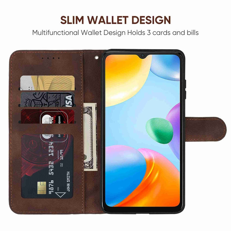 For Xiaomi Redmi 10C Skin Feel Geometric Lines Leather Phone Case