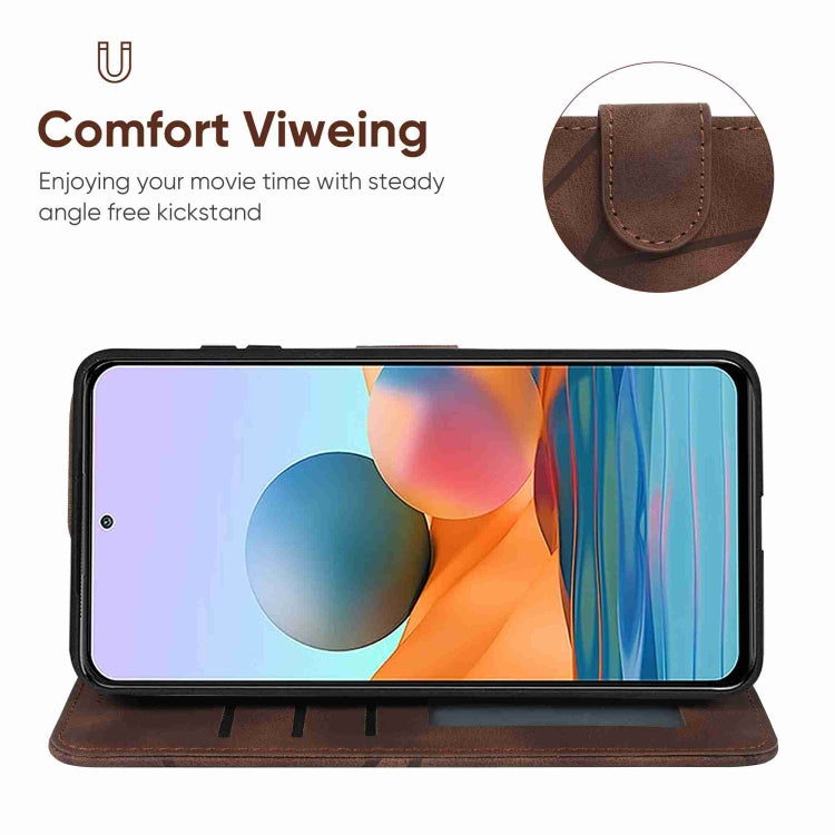 For Xiaomi Redmi Note 10 Pro Skin Feel Geometric Lines Leather Phone Case
