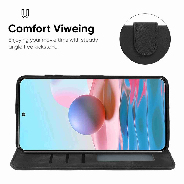 For Xiaomi Redmi Note 10S Skin Feel Geometric Lines Leather Phone Case