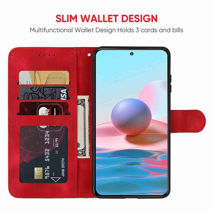For Xiaomi Redmi Note 10S Skin Feel Geometric Lines Leather Phone Case