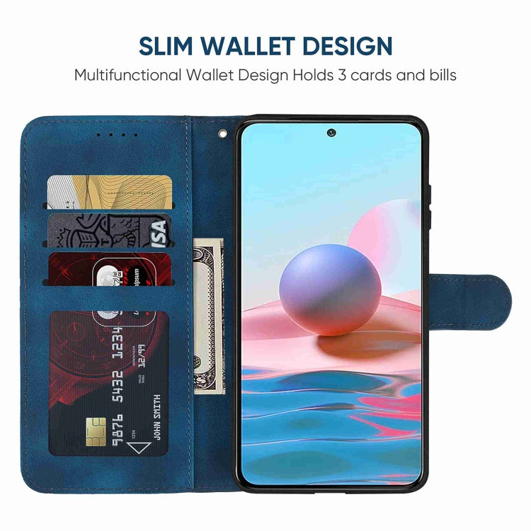 For Xiaomi Redmi Note 10S Skin Feel Geometric Lines Leather Phone Case
