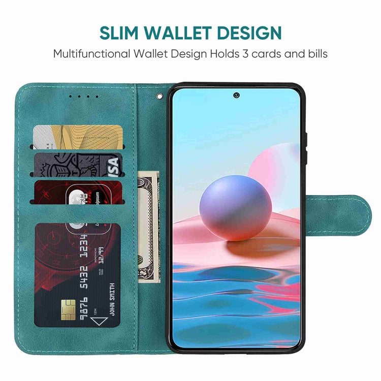 For Xiaomi Redmi Note 10S Skin Feel Geometric Lines Leather Phone Case