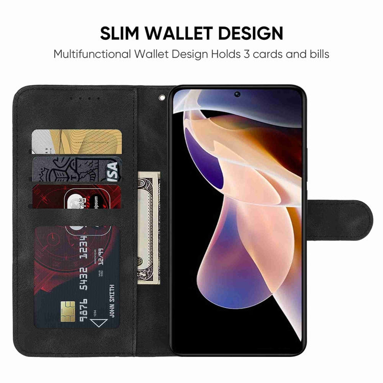For Xiaomi Redmi Note 11 Pro+ 5G Skin Feel Geometric Lines Leather Phone Case