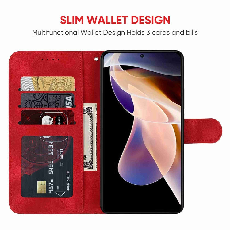 For Xiaomi Redmi Note 11 Pro+ 5G Skin Feel Geometric Lines Leather Phone Case