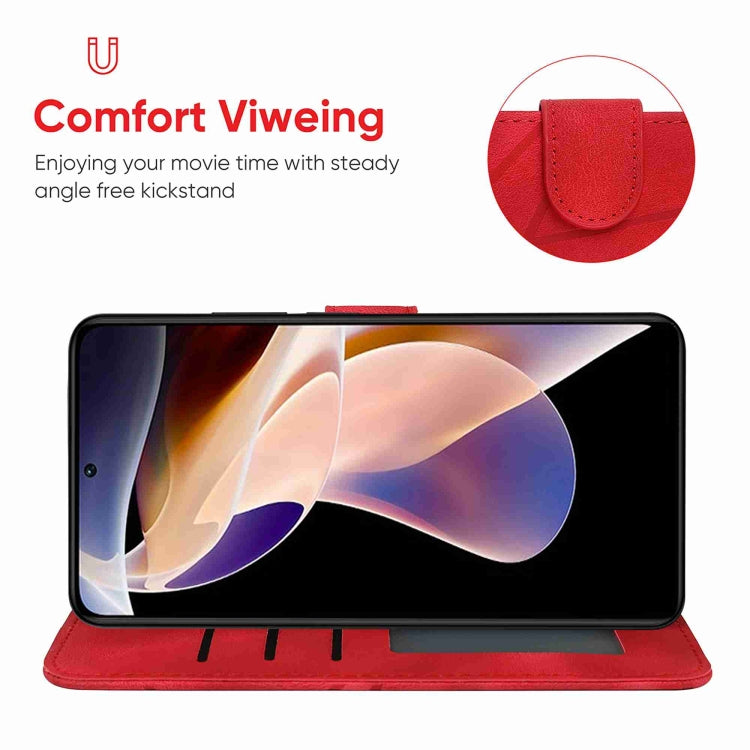 For Xiaomi Redmi Note 11 Pro+ 5G Skin Feel Geometric Lines Leather Phone Case