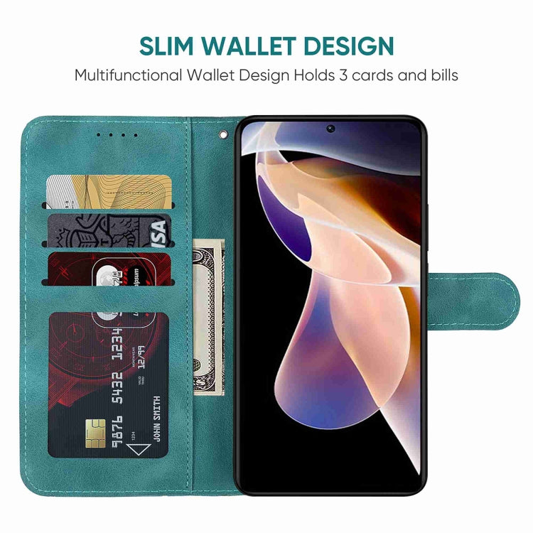 For Xiaomi Redmi Note 11 Pro+ 5G Skin Feel Geometric Lines Leather Phone Case