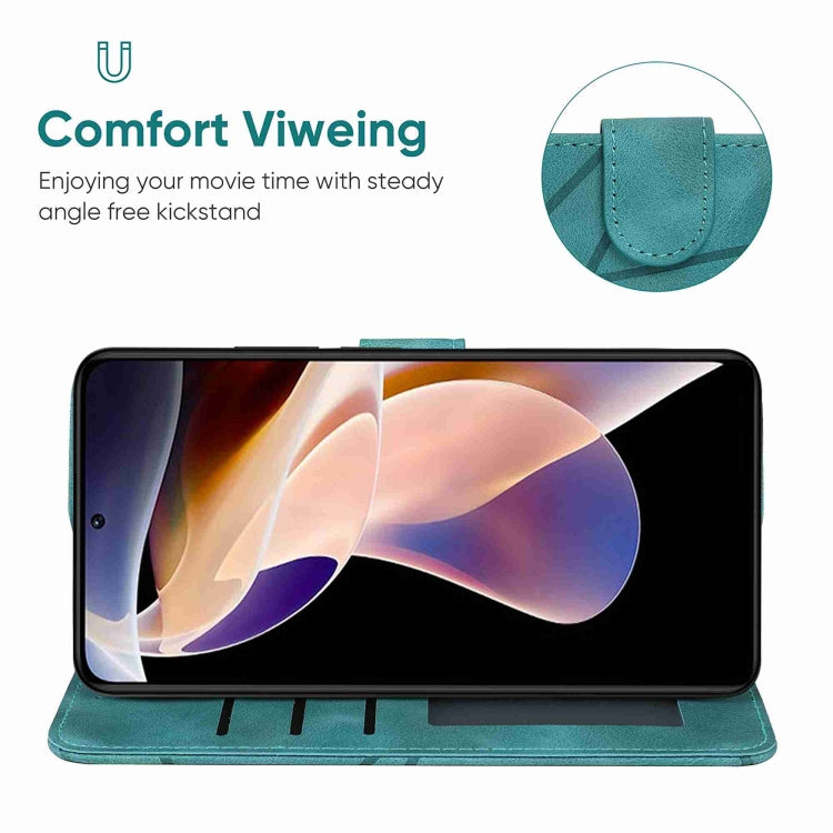 For Xiaomi Redmi Note 11 Pro+ 5G Skin Feel Geometric Lines Leather Phone Case