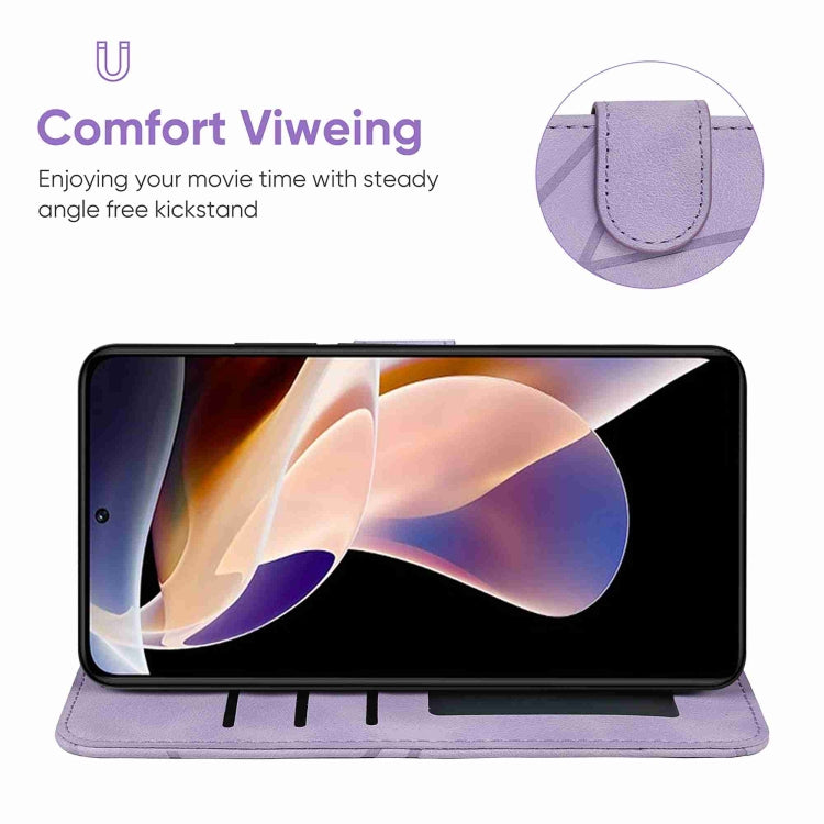 For Xiaomi Redmi Note 11 Pro+ 5G Skin Feel Geometric Lines Leather Phone Case