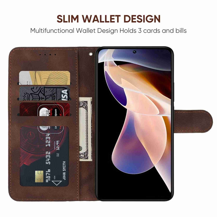 For Xiaomi Redmi Note 11 Pro+ 5G Skin Feel Geometric Lines Leather Phone Case