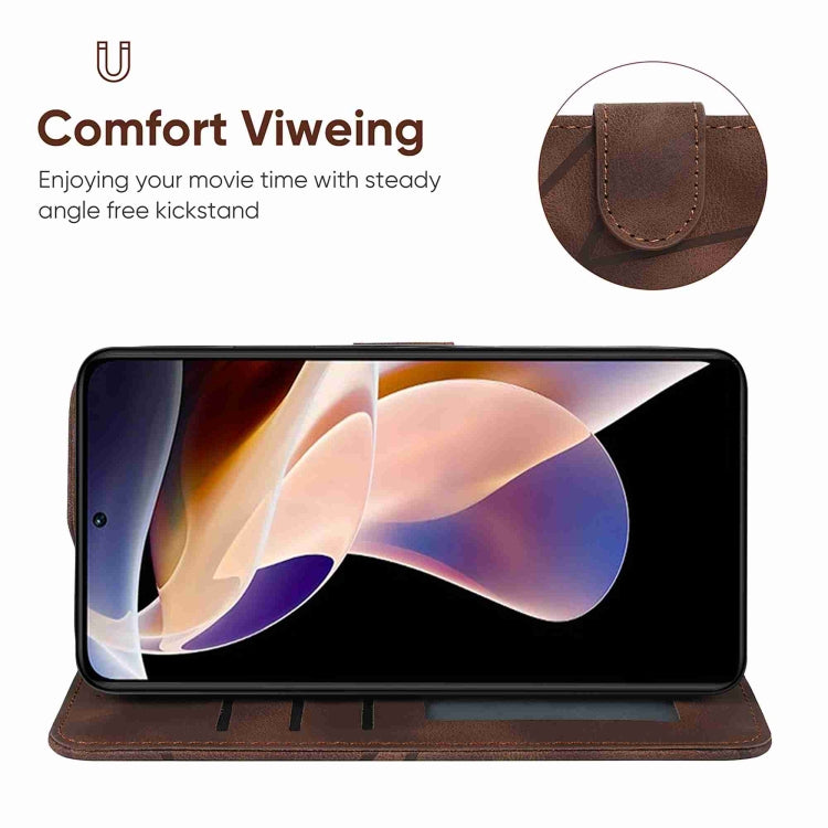 For Xiaomi Redmi Note 11 Pro+ 5G Skin Feel Geometric Lines Leather Phone Case
