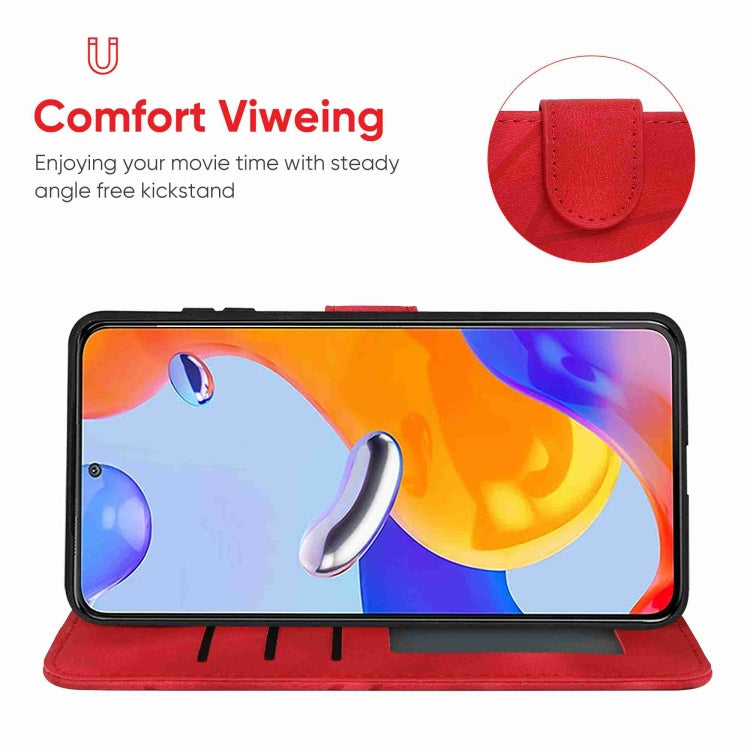For Xiaomi Redmi Note 11 Global Skin Feel Geometric Lines Leather Phone Case