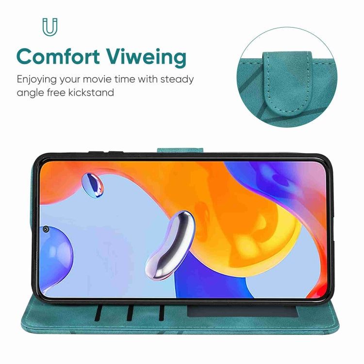 For Xiaomi Redmi Note 11 Global Skin Feel Geometric Lines Leather Phone Case