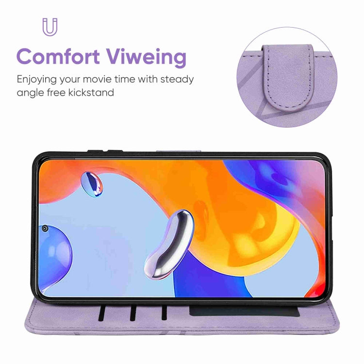 For Xiaomi Redmi Note 11 Global Skin Feel Geometric Lines Leather Phone Case