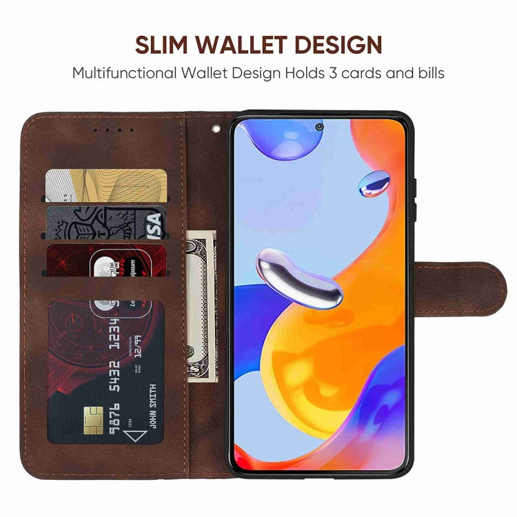 For Xiaomi Redmi Note 11 Global Skin Feel Geometric Lines Leather Phone Case