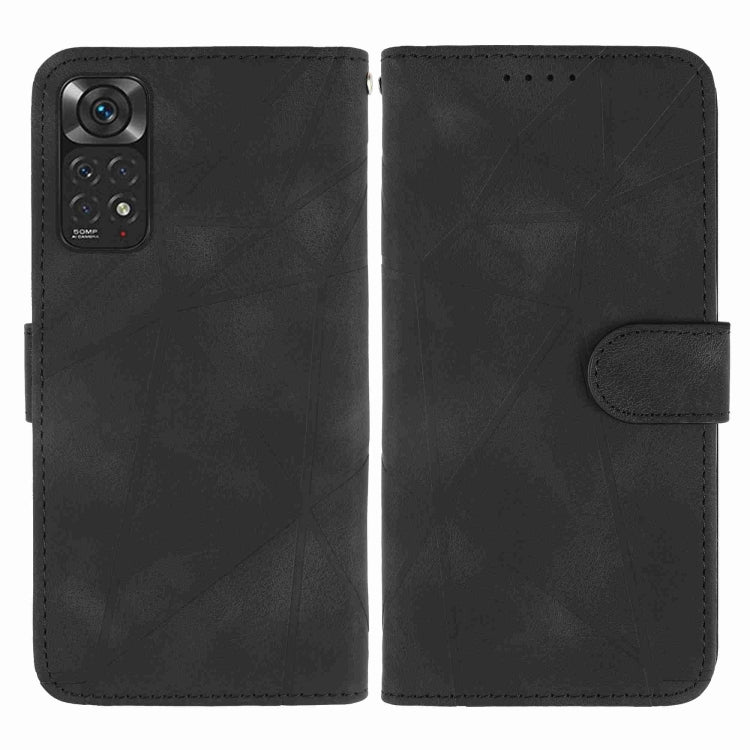 For Xiaomi Redmi Note 11S Skin Feel Geometric Lines Leather Phone Case