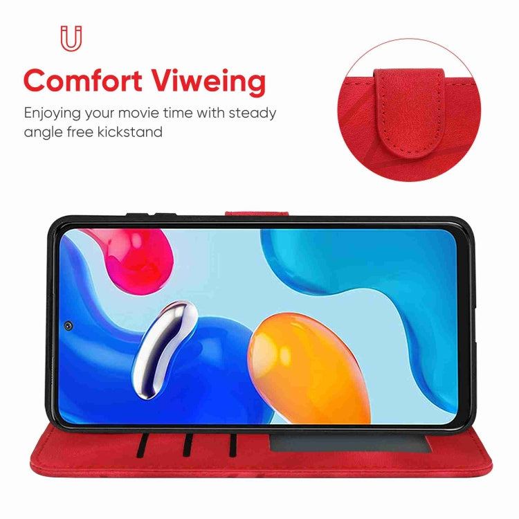 For Xiaomi Redmi Note 11S Skin Feel Geometric Lines Leather Phone Case