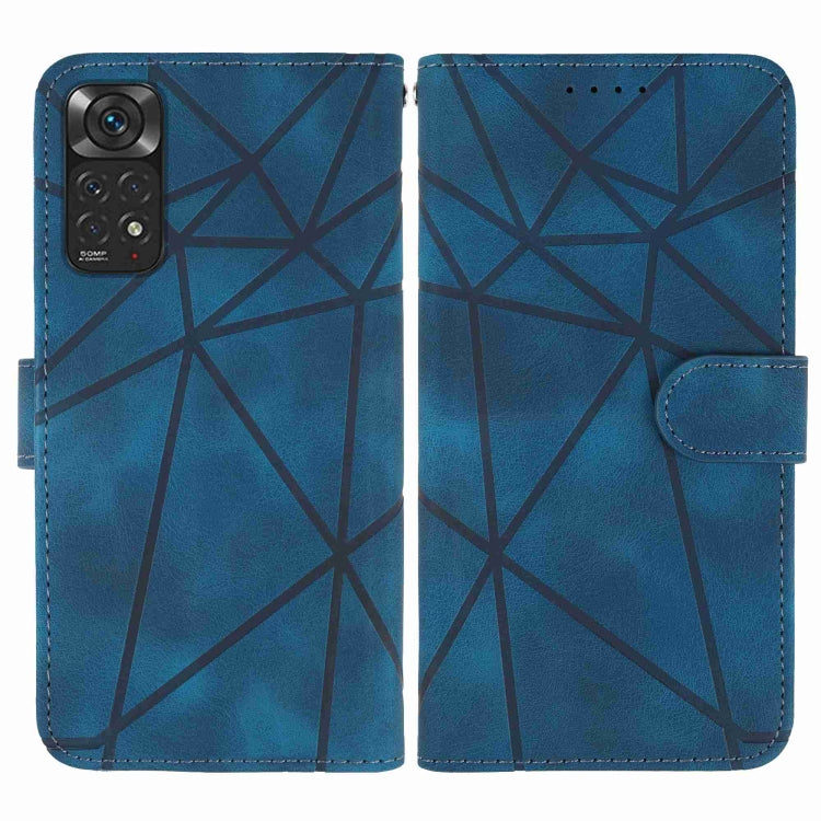 For Xiaomi Redmi Note 11S Skin Feel Geometric Lines Leather Phone Case
