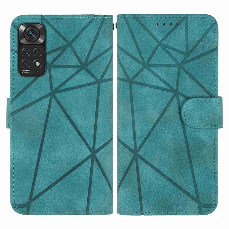 For Xiaomi Redmi Note 11S Skin Feel Geometric Lines Leather Phone Case