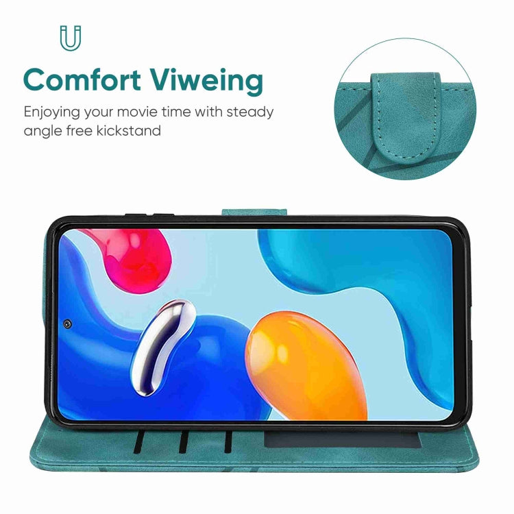 For Xiaomi Redmi Note 11S Skin Feel Geometric Lines Leather Phone Case