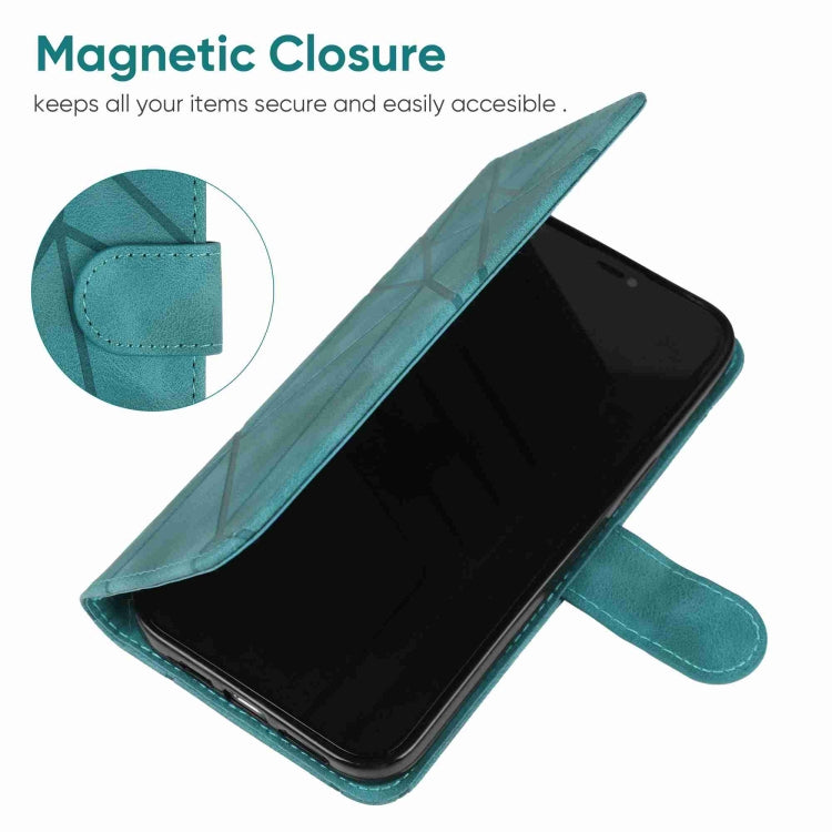 For Xiaomi Redmi Note 11S Skin Feel Geometric Lines Leather Phone Case