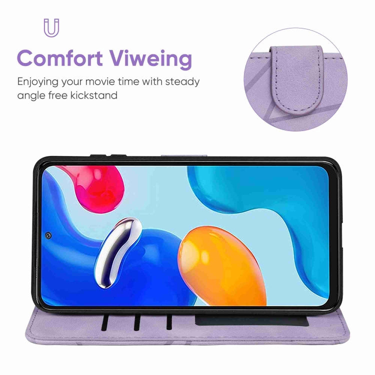 For Xiaomi Redmi Note 11S Skin Feel Geometric Lines Leather Phone Case