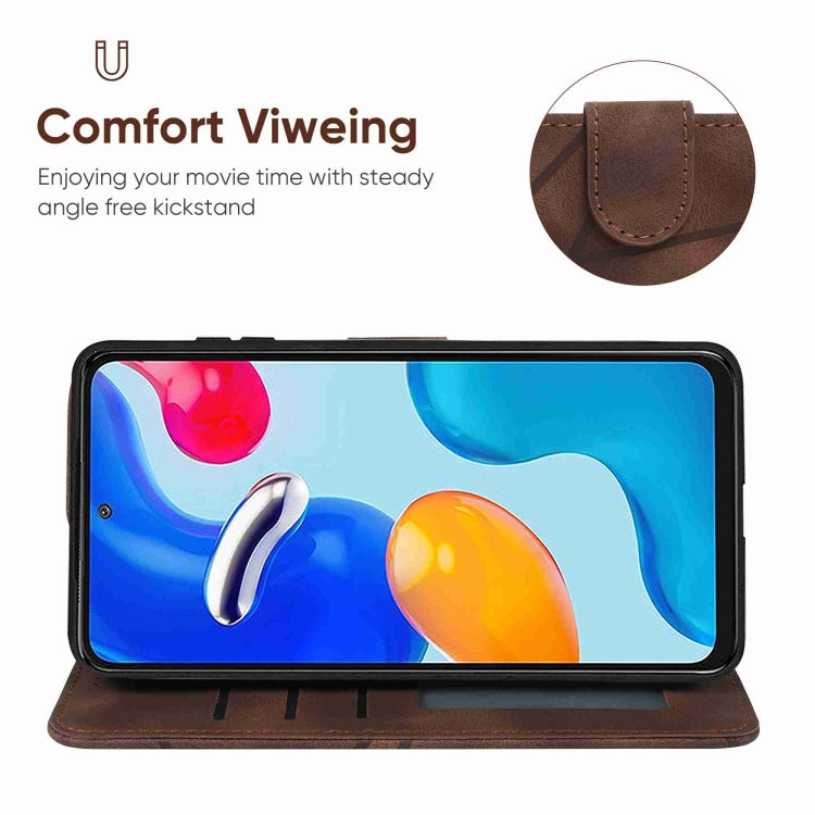 For Xiaomi Redmi Note 11S Skin Feel Geometric Lines Leather Phone Case