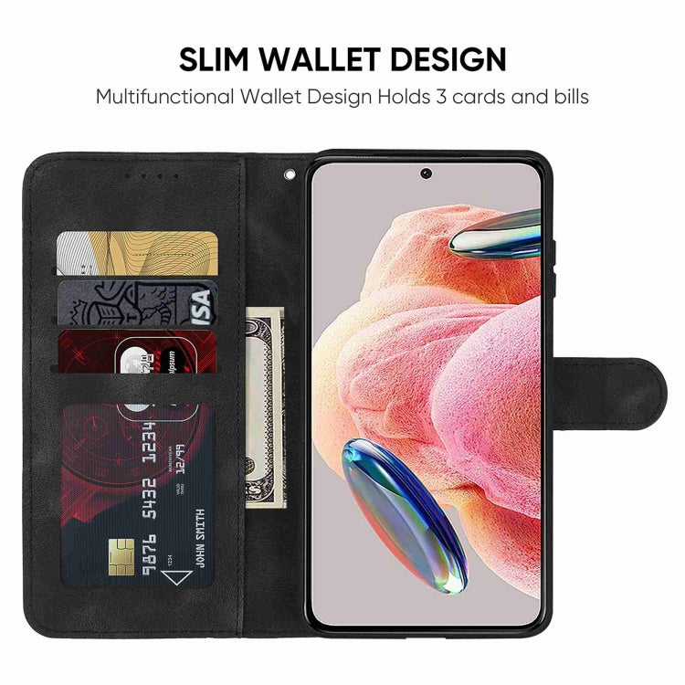 For Xiaomi Redmi Note 12 4G Global Skin Feel Geometric Lines Leather Phone Case