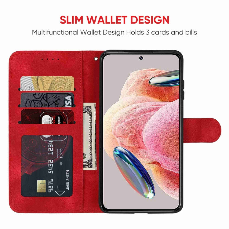 For Xiaomi Redmi Note 12 4G Global Skin Feel Geometric Lines Leather Phone Case