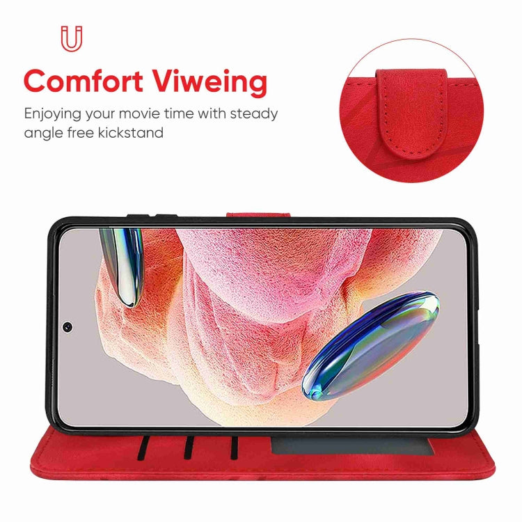 For Xiaomi Redmi Note 12 4G Global Skin Feel Geometric Lines Leather Phone Case