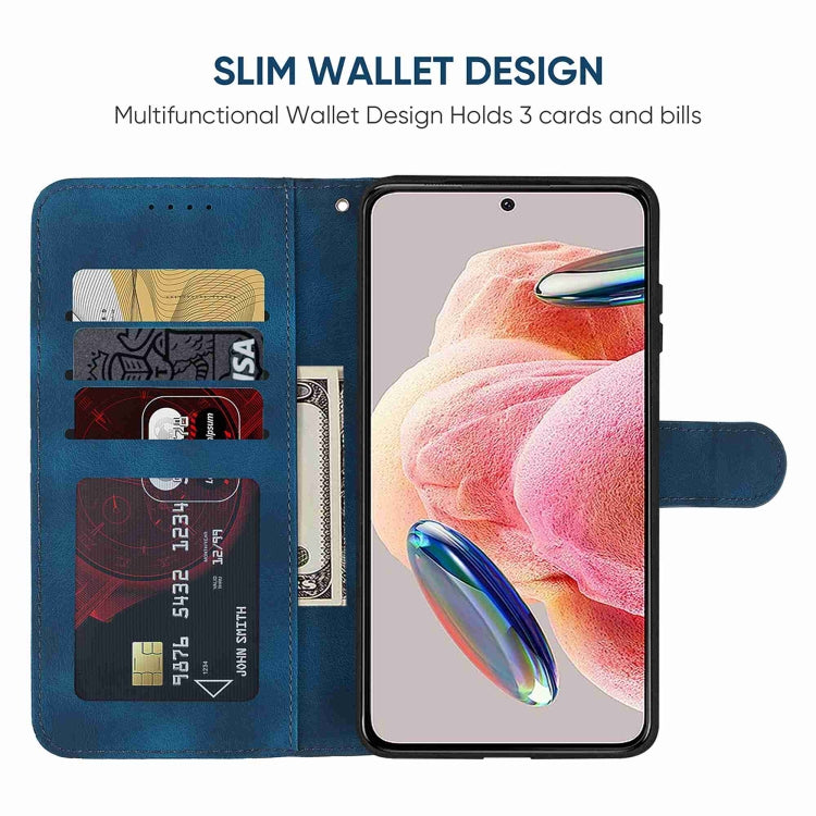 For Xiaomi Redmi Note 12 4G Global Skin Feel Geometric Lines Leather Phone Case