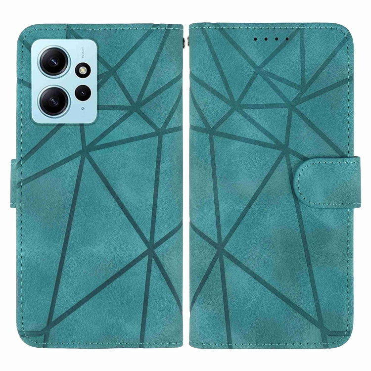 For Xiaomi Redmi Note 12 4G Global Skin Feel Geometric Lines Leather Phone Case