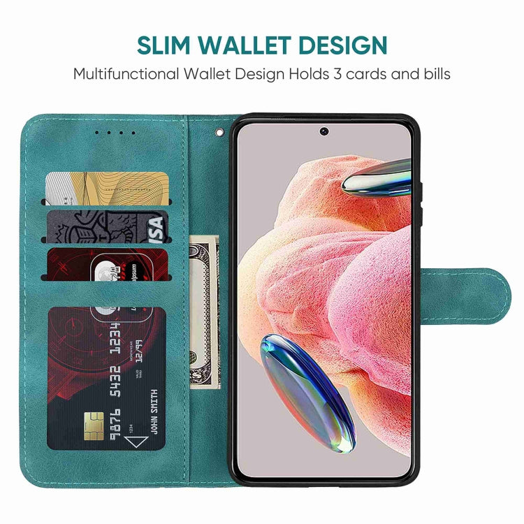 For Xiaomi Redmi Note 12 4G Global Skin Feel Geometric Lines Leather Phone Case