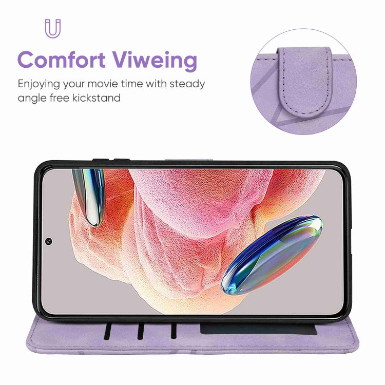 For Xiaomi Redmi Note 12 4G Global Skin Feel Geometric Lines Leather Phone Case