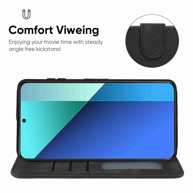 For Xiaomi Redmi Note 13 4G Global Skin Feel Geometric Lines Leather Phone Case