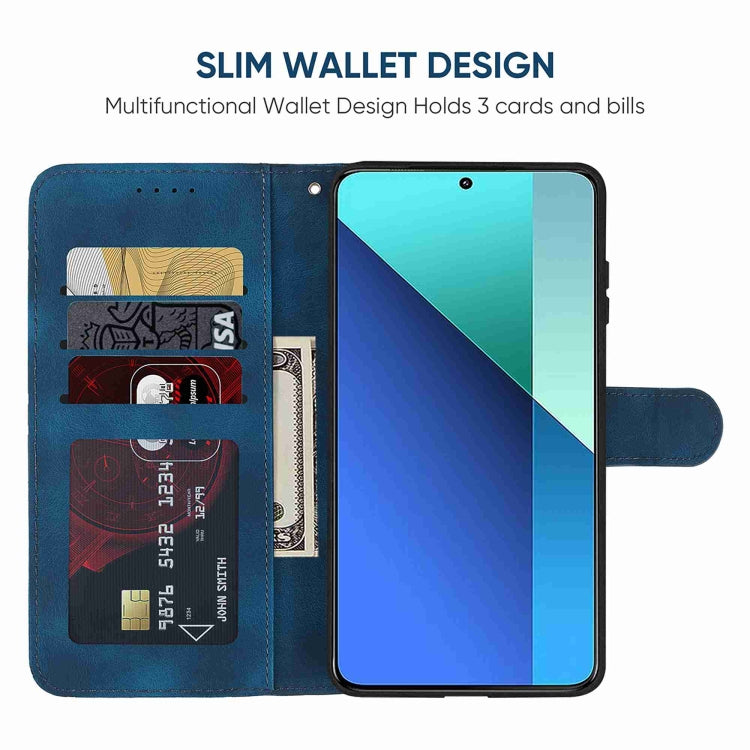 For Xiaomi Redmi Note 13 4G Global Skin Feel Geometric Lines Leather Phone Case