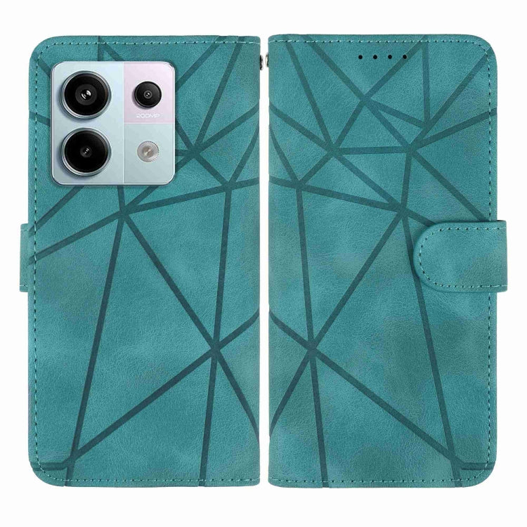 For Xiaomi Redmi Note 13 4G Global Skin Feel Geometric Lines Leather Phone Case