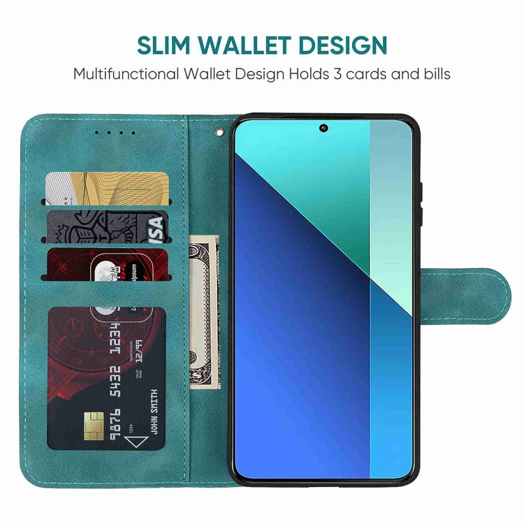 For Xiaomi Redmi Note 13 4G Global Skin Feel Geometric Lines Leather Phone Case