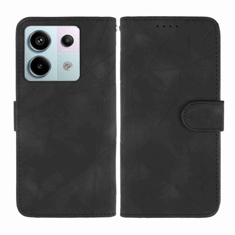 For Xiaomi Redmi Note 13 Pro 4G Global Skin Feel Geometric Lines Leather Phone Case