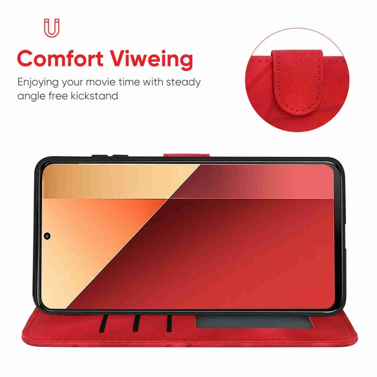 For Xiaomi Redmi Note 13 Pro 4G Global Skin Feel Geometric Lines Leather Phone Case