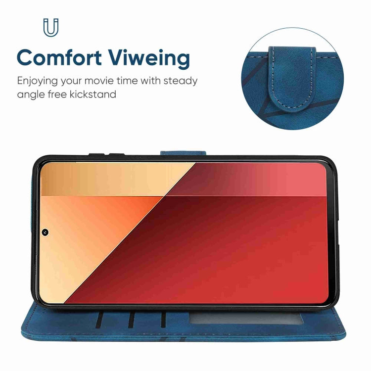For Xiaomi Redmi Note 13 Pro 4G Global Skin Feel Geometric Lines Leather Phone Case