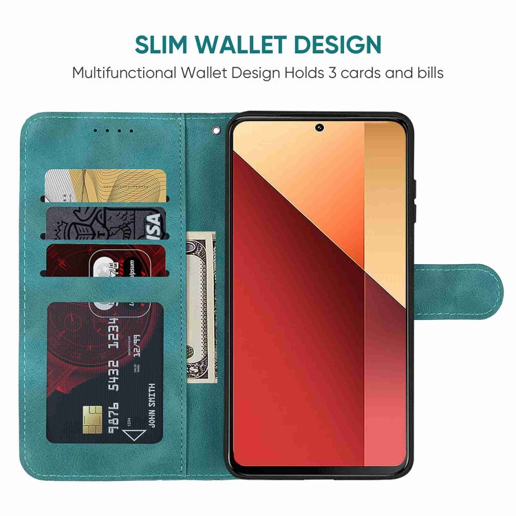 For Xiaomi Redmi Note 13 Pro 4G Global Skin Feel Geometric Lines Leather Phone Case
