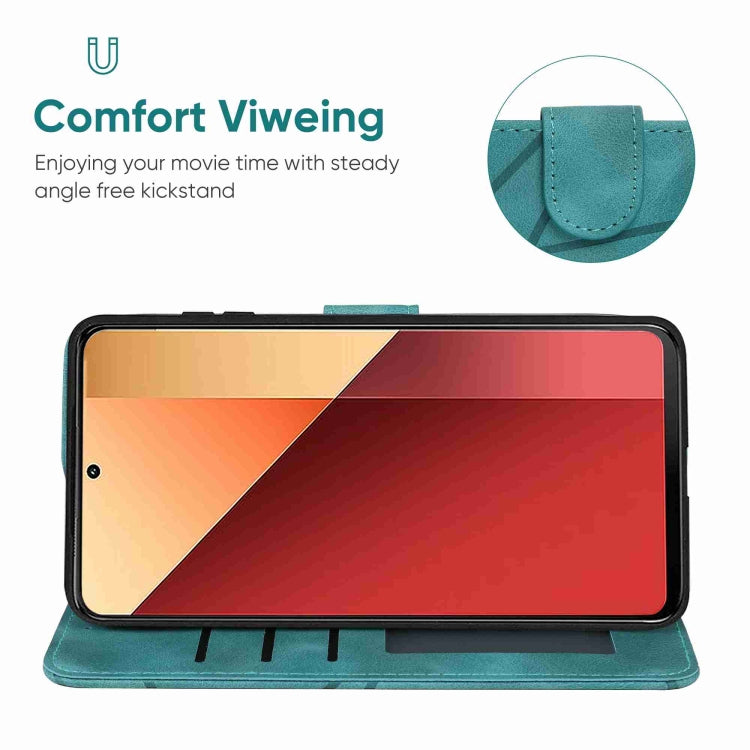 For Xiaomi Redmi Note 13 Pro 4G Global Skin Feel Geometric Lines Leather Phone Case