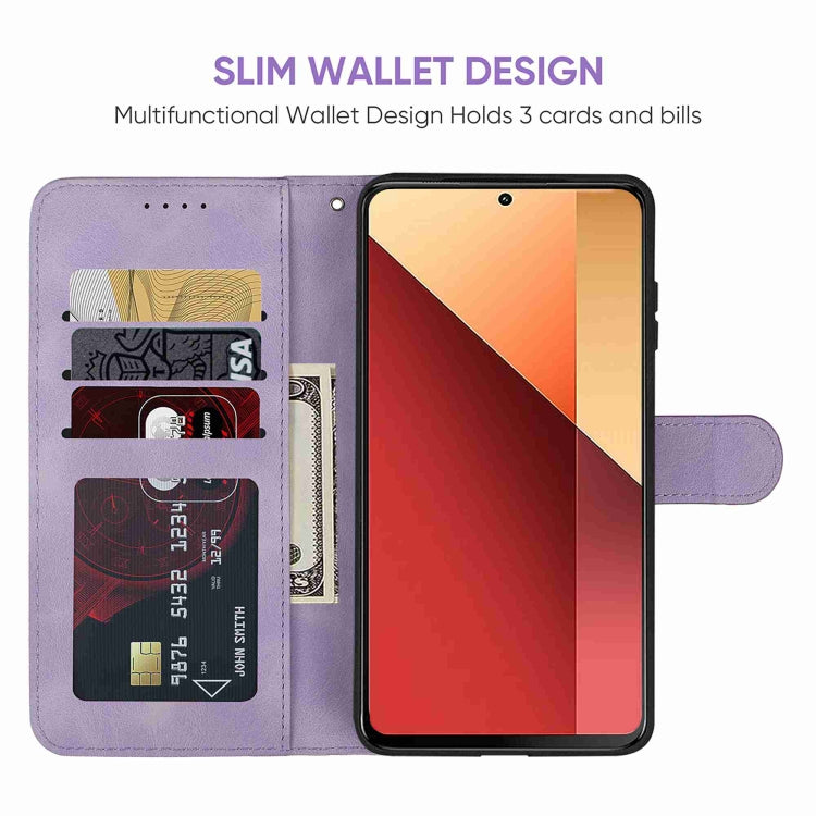 For Xiaomi Redmi Note 13 Pro 4G Global Skin Feel Geometric Lines Leather Phone Case