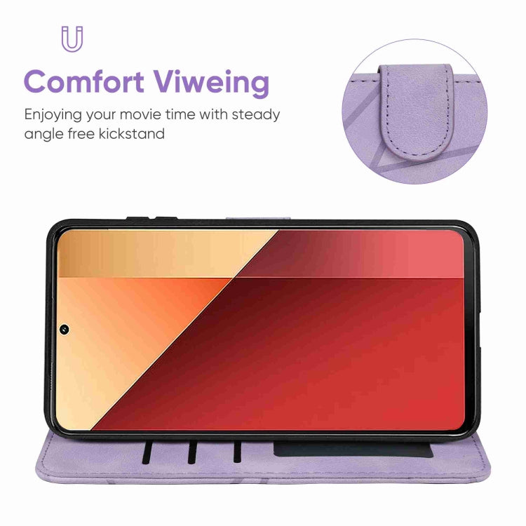For Xiaomi Redmi Note 13 Pro 4G Global Skin Feel Geometric Lines Leather Phone Case