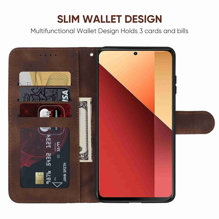 For Xiaomi Redmi Note 13 Pro 4G Global Skin Feel Geometric Lines Leather Phone Case